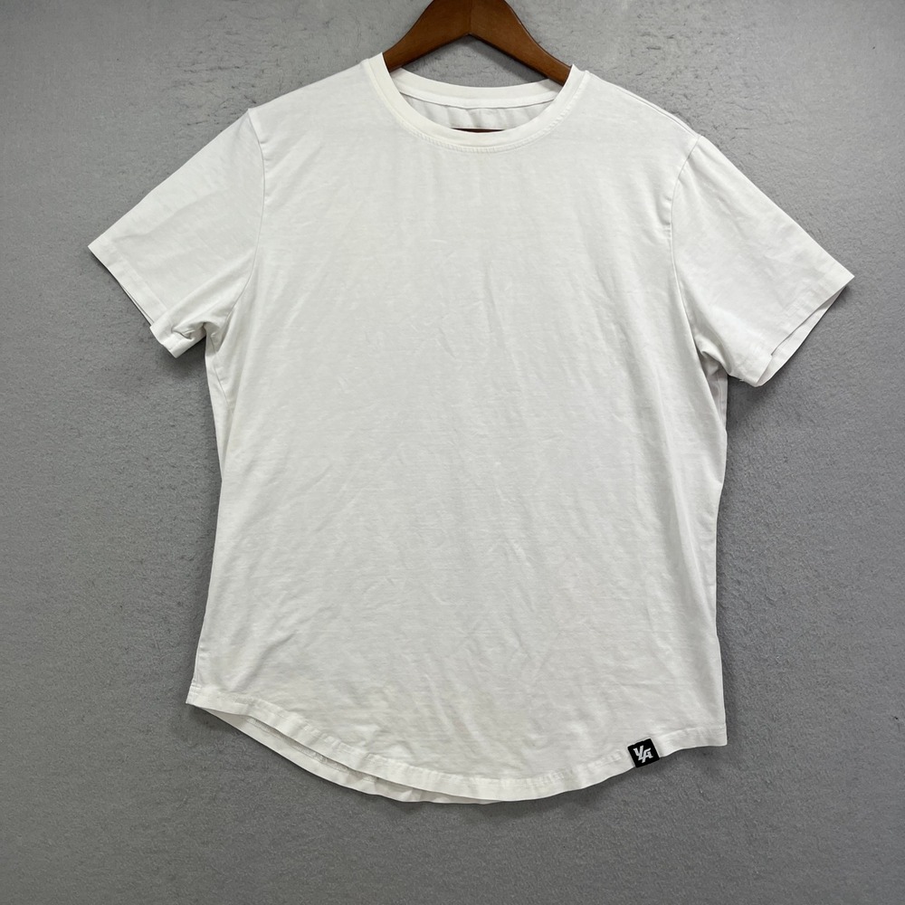 Young LA T-Shirt Mens L White Perfect Tee Short Sleeve Gym Athletic Activewear